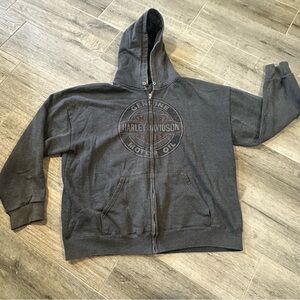 Harley-Davidson Vintage Full-zip Hoodie Orlando Florida Size Large